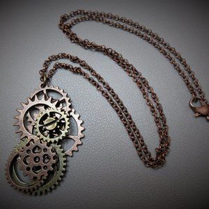 Steam Punk Necklace Metal Victorian Edwardian Style Steampunk